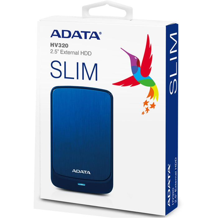 Disco Duro Externo 1TB ADATA HV320 USB 3.2 Slim Azul AHV320-1TU31-CBL