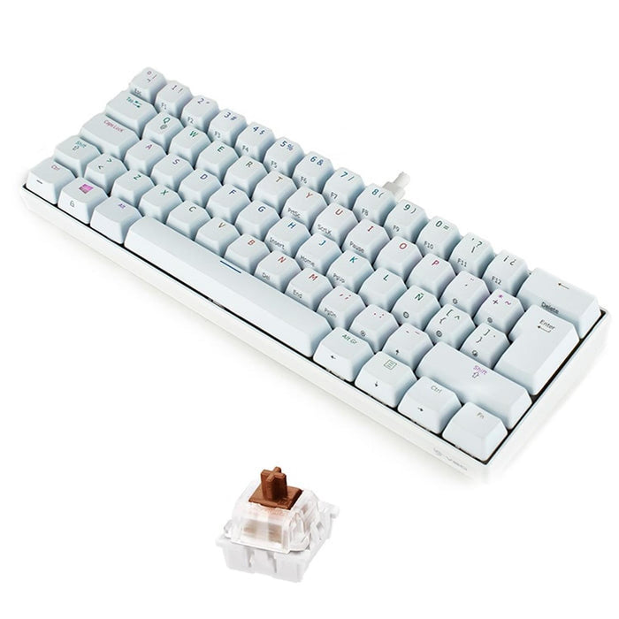 Teclado Gamer Mecanico VSG Mintaka Switch Cafe RGB Blanco VG-KM981-WHT-BRW