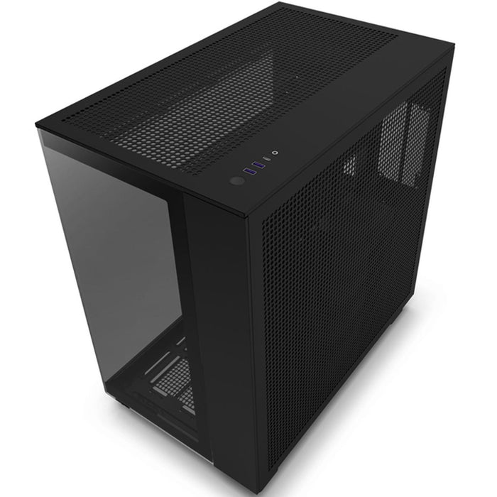 Gabinete Gamer NZXT H9 Flow ATX 4 Fan Cristal Templado Negro CM-H91FB-01