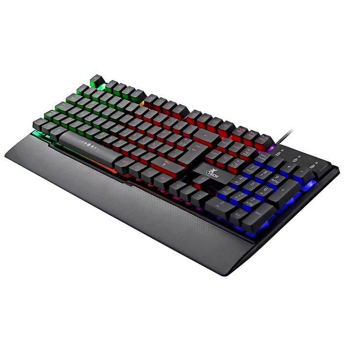 Teclado Gamer XTECH ARMIGER RGB Reposamuñecas USB Español Negro XTK-510S