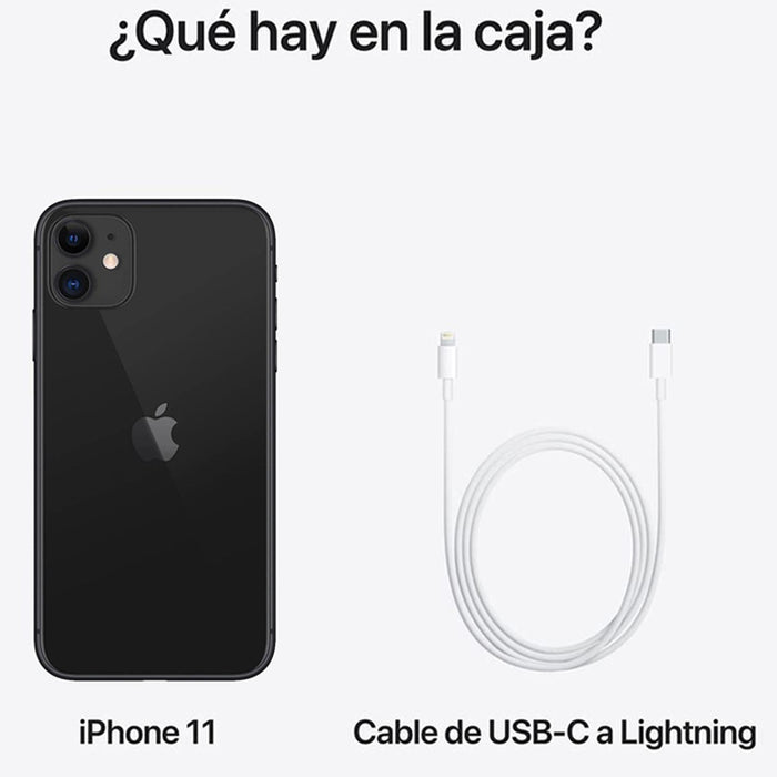 Celular APPLE iPhone 11 64GB 6.1 Liquid Retina 12MP Negro + Audifonos Reacondicionado