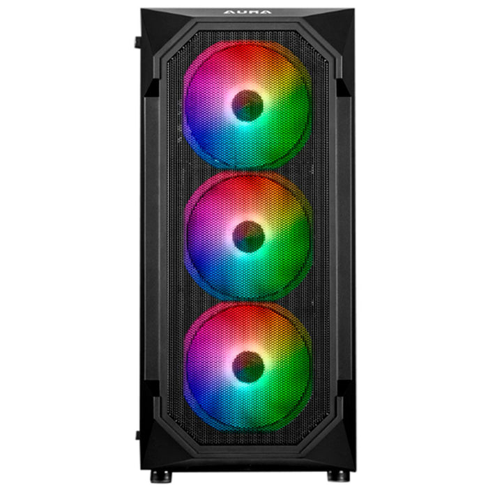 Gabinete Gamer GAMDIAS AURA GC1 ATX 4 Fan Cristal templado