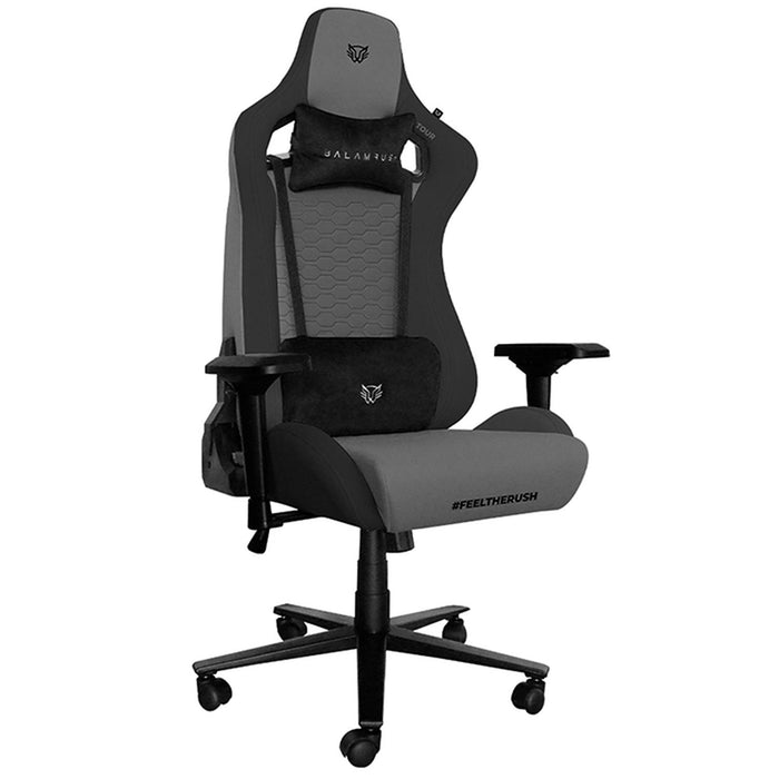 Silla Gamer BALAM RUSH THUNDER TOUR Ergonomica Reclinable 180° 150kg Reposabrazos 4D Gris/Negro BR-932882