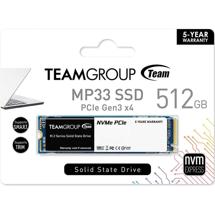 Unidad de Estado Solido SSD M.2 512GB TEAMGROUP T-Force NVMe PCIe 3.0 1700/1400 MB/s TM8FP6512G0C101