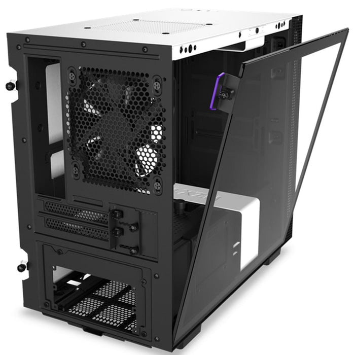 Gabinete Gamer NZXT H210i 2 Fan Cristal Templado RGB USB C Blanco Mini ITX