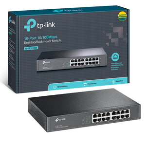 Switch TP-LINK TL-SF1016DS 16 Puertos Fast Ethernet 10/100Mbps