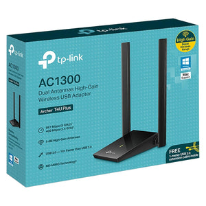 Adaptador Inalambrico TP-LINK Archer T4U Plus WIFI USB Doble Banda 1300Mbps 802.11ac