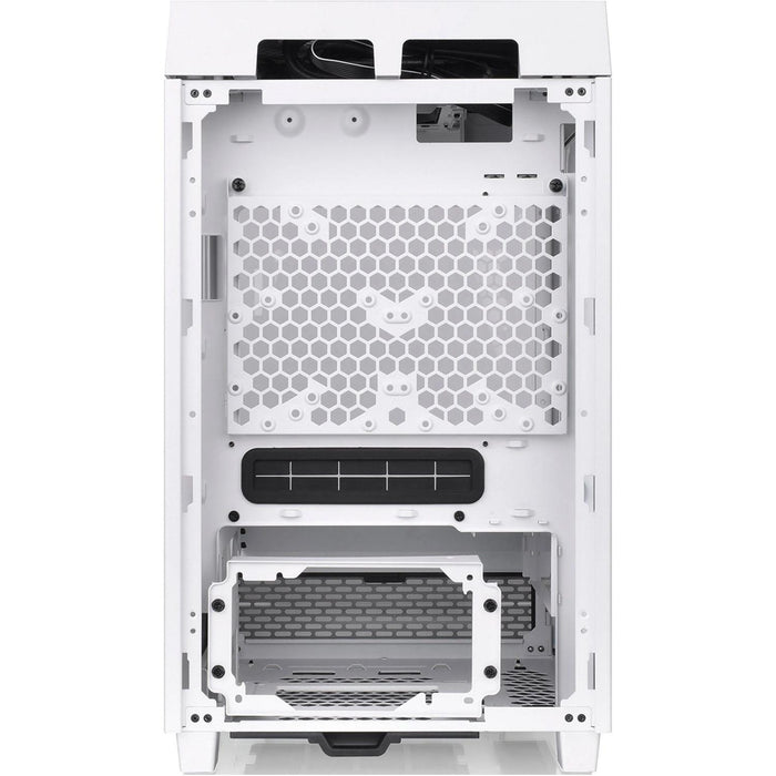 Gabinete Gamer THERMALTAKE The Tower 100 Mini ITX Mini Torre 2 Fan Cristal Templado USB-C Blanco