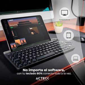 Kit Teclado y Mouse ACTECK Inalambrico 2.4GHz 1600DPI Negro