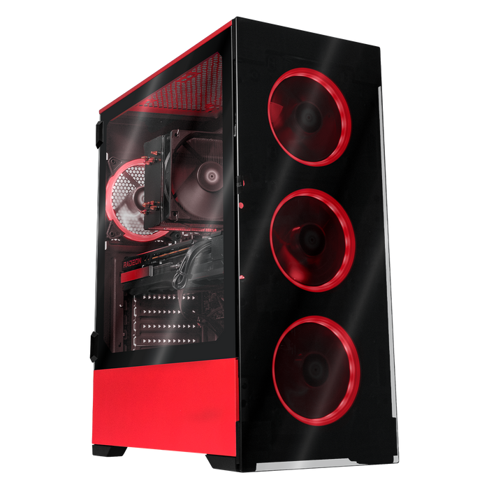 Xtreme PC Gaming AMD Radeon RX 7700 XT Ryzen 7 5700X 32GB SSD 1TB 4TB WIFI Red