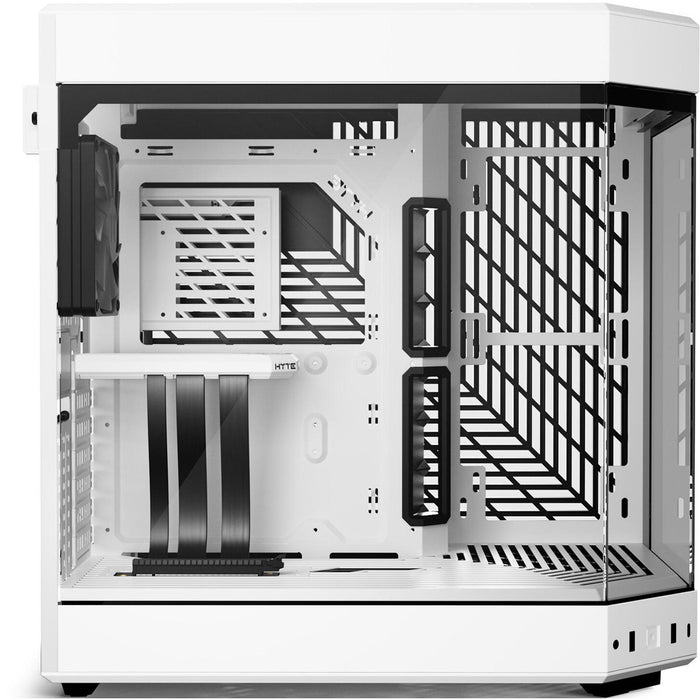 Gabinete Gamer HYTE Y60 E-ATX Media Torre 3 FAN Cristal Templado USB-C Blanco Nieve CS-HYTE-Y60-WW