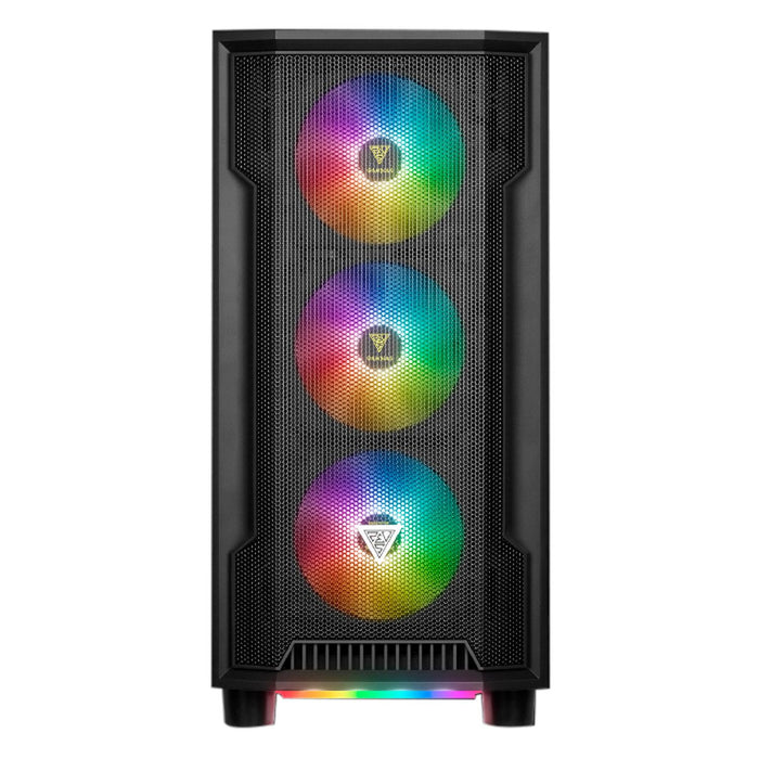 Gabinete Gamer GAMDIAS ATHENA M6 LITE ATX 4 Fan Cristal templado ARGB