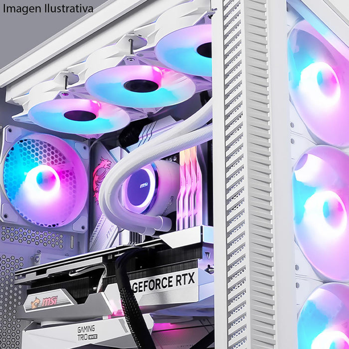 Gabinete Gamer MSI MPG VELOX 100R WHITE ATX 4 Fan ARGB Cristal Templado Blanco