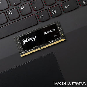 Memoria RAM DDR4 16GB 3200MHZ KINGSTON FURY IMPACT 1x16GB Laptop Negro KF432S20IB/16