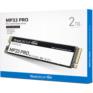 Unidad de Estado Solido SSD M.2 2TB TEAMGROUP MP33 PRO NVMe PCIe 3.0 2100/1700 MB/s TM8FPD002T0C101