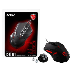 Mouse Gamer MSI INTERCEPTOR DS B1 USB LED 1600DPI 4 Botones