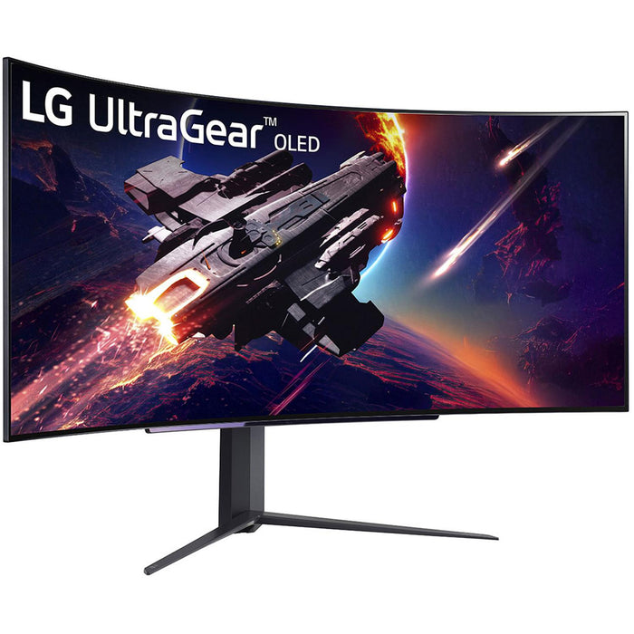 Monitor Gamer Curvo OLED 45 LG UltraGear 0.03ms 240Hz WQHD Ultra Wide HDMI DP FreeSync 45GR95QE-B