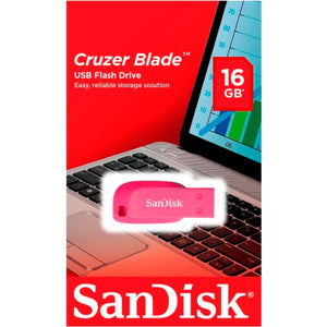 Memoria USB 16GB SANDISK CRUZER BLADE USB 2.0 SDCZ50C-016G-B35PE Rosa Electric