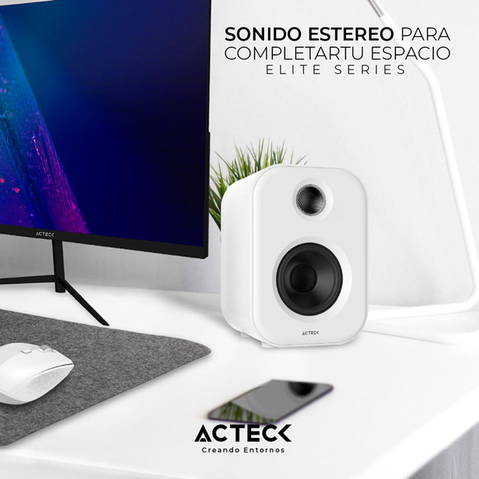 Bocinas ACTECK DYNAMIC EXACT BS650 Inalambrica 50W RMS USB Blanco AC-935883