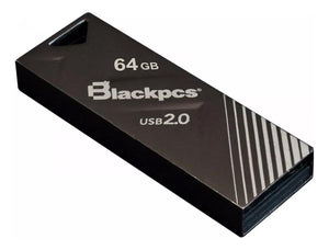 Memoria USB 64GB Metalica 2104 Negro BLACKPCS MU2104BL-64