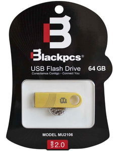 Memoria USB 64GB Metalica 2106 ORO BLACKPCS MU2106G-64