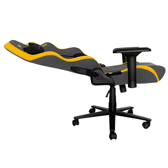 Silla Gamer BALAM RUSH THUNDER COMP Ergonomica Reclinable 180° 150kg Reposabrazos 4D Gris/Amarillo BR-932912