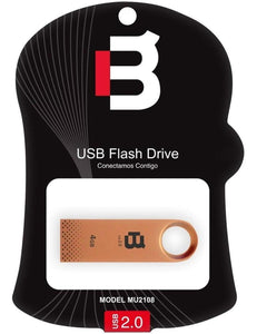 Memoria USB 16GB Metálica 2108 Bronce BLACKPCS MU2108RG-16