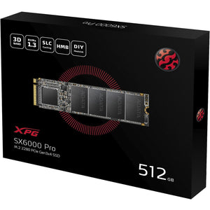 Unidad de Estado Solido SSD M.2 512GB XPG SX6000 PRO NVMe PCIe 3.0 2100/1400 MB/s ASX6000PNP-512GT-C