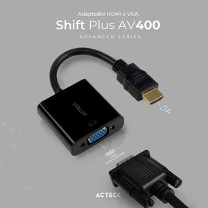 Convertidor VGA Macho a HDMI + Audio 0,15 mts Negro - Ticaplus