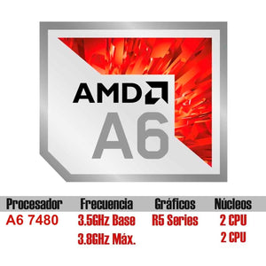Procesador AMD APU A6 7480 3.8 Ghz Dual Core FM2+ Radeon R5