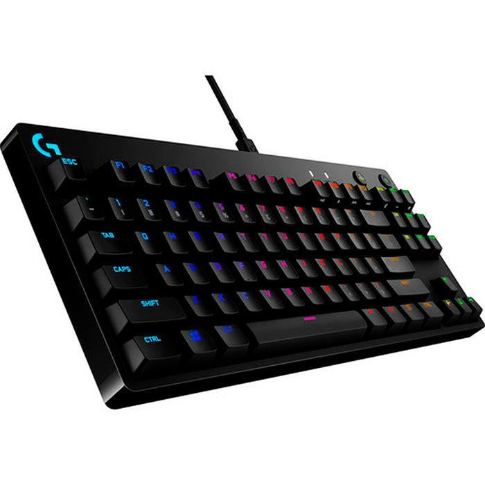 Teclado Gamer LOGITECH PRO RGB Lightsync Mecanico Switch GX Blue Ingles 920-009388