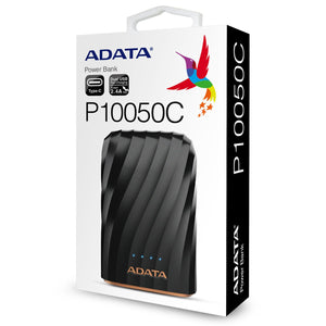 Power Bank 10000MAH ADATA P10050C Bateria Portatil USB-C LED AP10050C-USBC-CBK