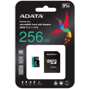 Memoria Micro SDXC 256GB ADATA Premier PRO Juegos A2 Video 4K V30