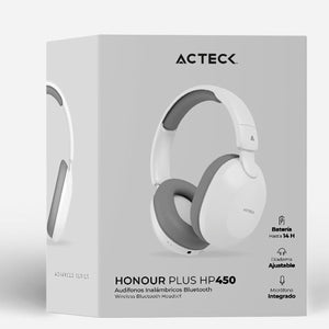 Audifonos Diadema ACTECK HONOUR PLUS HP450 Inalambricos Microfono integrado Blanco AC-935630