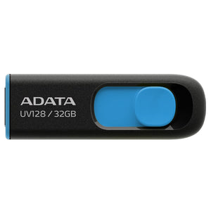 Paquete 10 Memorias USB 32GB 3.1 ADATA UV128 Flash Drive Retractil Azul/Amarillo