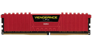 Memoria Ram CORSAIR VENGEANCE LPX DDR4 16GB 3200Mhz 2X8GB Rojo CMK16GX4M2B3200C16R