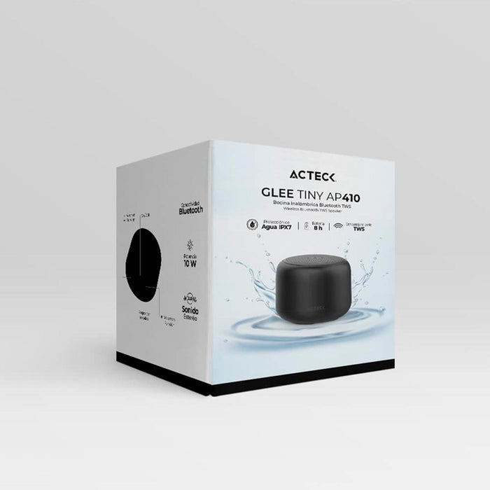 Bocina Portatil ACTECK GLEE TINY AP410 Inalambrica Resistente al agua Tws Negro AC-935081