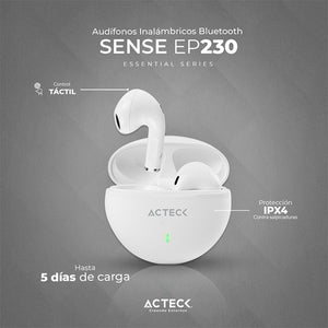 Audifonos ACTECK SENSE EP230 Inalambricos Blanco AC-935111