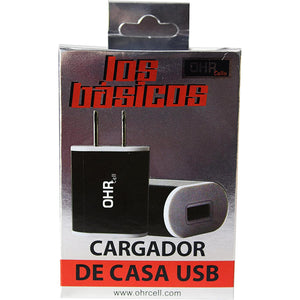Adaptador Viajero OHR CELL LOS ESENCIALES USB 1000mAh Carga Rapida