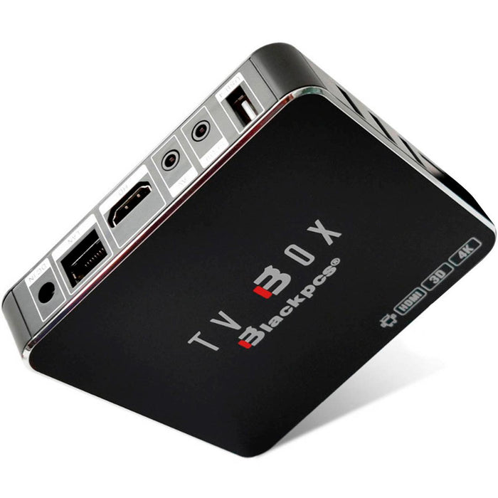 Android TV Box BLACKPCS EO104K-BL 7.1 HDMI WIFI Control Remoto