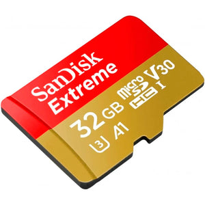 Memoria Micro SD 32GB SANDISK EXTREME Clase 10 U3 Video 4K Full HD SDSQXAF-032G-GN6AA