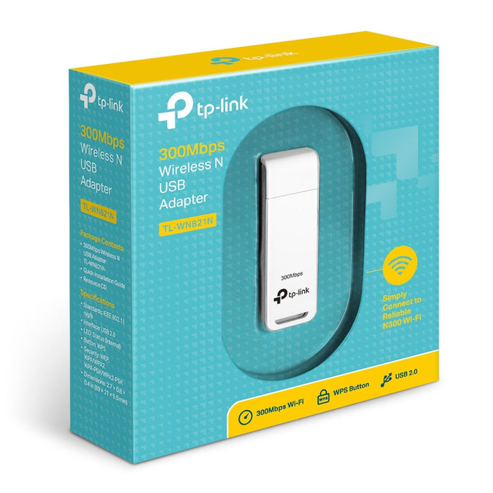 Adaptador Inalambrico USB TP-LINK TL-WN821N 2.4Ghz 802.11n 300Mbps