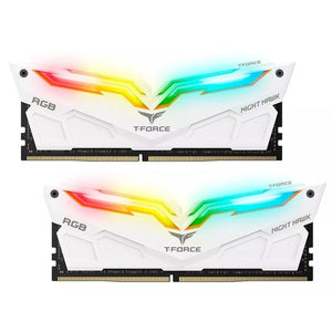 Memoria RAM DDR4 16GB 3000MHz TEAMGROUP Night Hawk 2X8GB RGB Blanca TF2D416G3000HC16CDC01