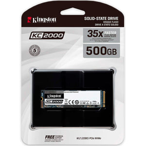 Unidad de Estado Solido SSD M.2 500GB KINGSTON KC2000 2280 3200MBs SKC2000M8/500G