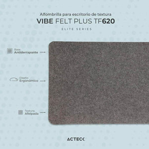 Mouse Pad ACTECK VIBE FELT PLUS TF620 Antideslizante Gris Oscuro AC-934497