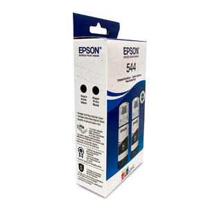 Kit 2 Botellas Tinta EPSON T544 Negro L1250 L3210 L3250 L5590 T544120-2 Pack