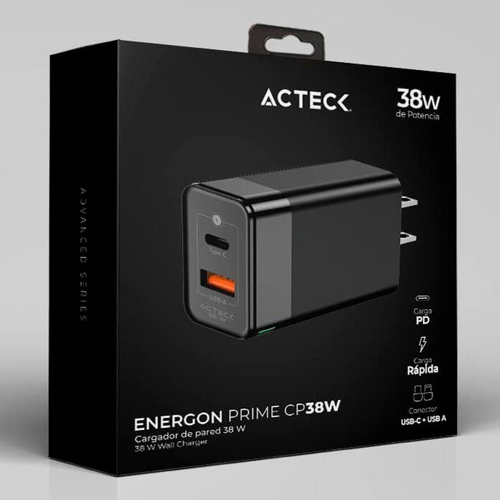 Turbo Cargador ACTECK ENERGON PRIME CP440 USB-C Negro AC-935562