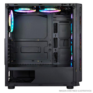 Gabinete Gamer XZEAL XZ115 RGB 3 ventiladores sin fuente