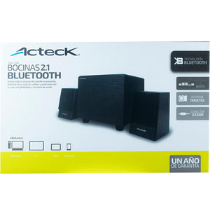 Bocinas Bluetooth ACTECK Subwoofer 18W 3.5mm USB Radio FM AC-02013