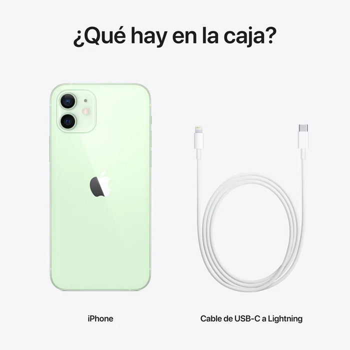 Celular APPLE iPhone 12 128GB OLED Retina 6.1 iOS 14 Verde + Audifonos Reacondicionado